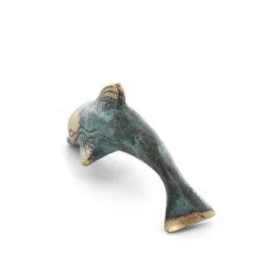 Delfin: symbol för frihet, glädje, styrka, harmoni 2x6cm helkroppsstaty bronsprydnad Brons 2 - grifon.se 