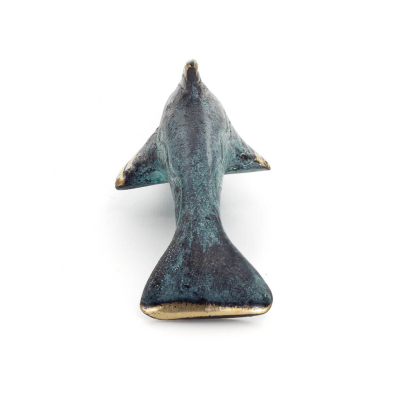Delfin: symbol för frihet, glädje, styrka, harmoni 3x9cm helkroppsstaty bronsprydnad Brons 3 - grifon.se 