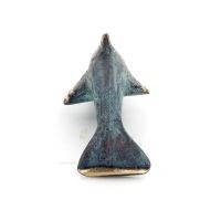 Delfin: symbol för frihet, glädje, styrka, harmoni 3x9cm helkroppsstaty bronsprydnad Brons 3 - grifon.se 