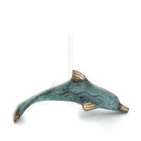Delfin: symbol fÃ¶r frihet, glÃ¤dje, styrka, harmoni 4x14cm Helkroppsstaty Bronsdekoration Brons 4 - grifon.se 
