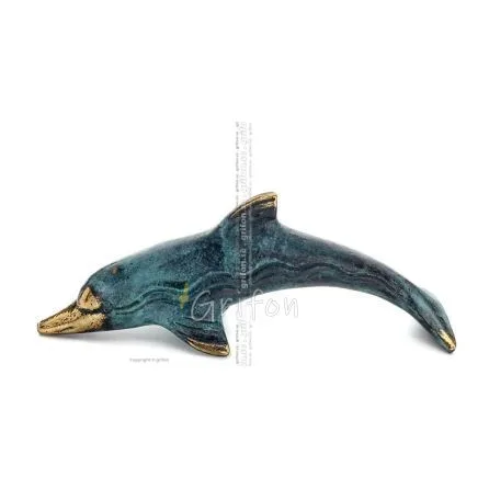 Dolphin: symbol of freedom, joy, strength, harmony 4x14cm Full body statue Bronze decoration Bronze 1 - grifon.se 