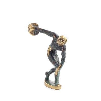 Discus Thrower of Myron: Ung idrottare, OS-symbol 10 cm helkroppsstaty Brons Ornament, antikens Grekland Brons 2 - grifon.se 