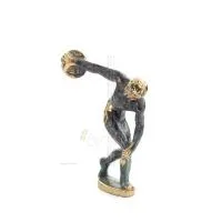 Discus Thrower of Myron: Young Athlete, Olympic Games Symbol 10cm Full Body Statue Bronze Ornament, Ancient Greece Bronze 2 - gr