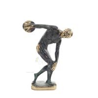 Discus Thrower of Myron: Young Athlete, Olympic Games Symbol 13cm Full Body Statue Bronze Ornament, Ancient Greece Bronze 1 - gr