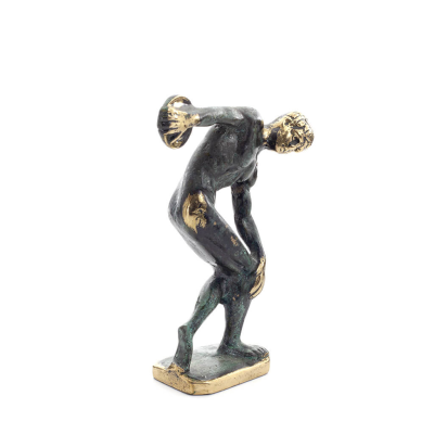 Discus Thrower of Myron: Young Athlete, Olympic Games Symbol 13cm Full Body Statue Bronze Ornament, Ancient Greece Bronze 6 - gr