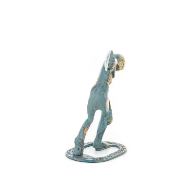 Discus Thrower of Myron: Ung idrottare, symbol för de olympiska spelen 15 cm helkroppsstaty Brons Ornament, Antika Grekland Bron