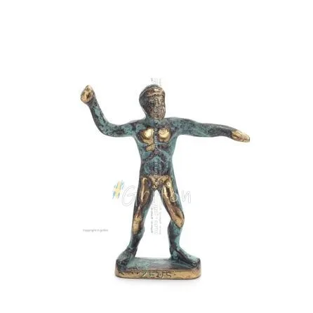 Zeus or Zeus: God of Heaven, Lightning, Law, Thunder, 10x8cm Full Body Statue Bronze Ornament, Ancient Greece Bronze 1 - grifon.