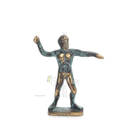 Zeus eller Zeus: himlens gud, blixten, lagen, åskan, 10x8 cm helkroppsstaty bronsprydnad, antikens Grekland Brons 1 - grifon.se 