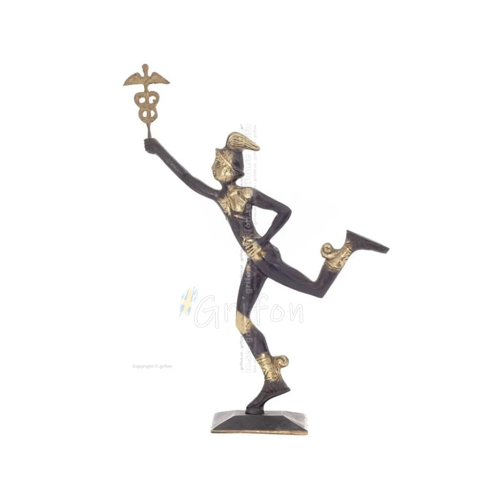 Hermes: The messenger of the gods, from sculpture 27.5x19cm Full body statue Bronze decorative, ancient Greece Bronze 1 - grifon