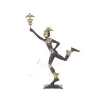 Hermes: Gudarnas budbärare, från skulptur 27,5x19cm Helkroppsstaty Brons dekorativ, antikens Grekland Brons 1 - grifon.se 