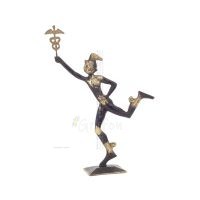 Hermes: Gudarnas budbärare, från skulptur 27,5x19cm Helkroppsstaty Brons dekorativ, antikens Grekland Brons 5 - grifon.se 