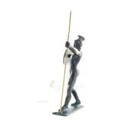 Hector eller Hector Trojanernas mäktigaste krigare, 16x8 cm helkroppsstaty bronsprydnad, antikens Grekland Brons 3 - grifon.se 