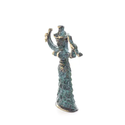 Snake Goddess, Goddess of Fertility, 2 designs, Helkroppsstaty Brons Ornament, Antika Grekland Brons 2 - grifon.se 
