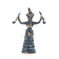 Ormgudinna, Fertilitetsgudinnan 11x75 cm helkroppsstaty bronsprydnad, minoisk civilisation, antikens Grekland Brons 1 - grifon.s