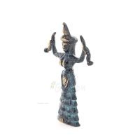 Snake Goddess, Fertility Goddess 11x75cm Full Body Statue Bronze Ornament, Minoan Civilization, Ancient Greece Bronze 2 - grifon