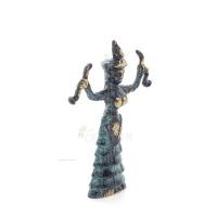 Snake Goddess, Fertility Goddess 11x75cm Full Body Statue Bronze Ornament, Minoan Civilization, Ancient Greece Bronze 5 - grifon
