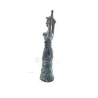 Snake Goddess, The Goddess of Fertility Solid 14x10cm Helkroppsstaty Brons Ornament, Minoisk Civilisation, Antika Grekland Brons