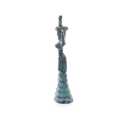 Snake Goddess, Fertility Goddess 19x10cm Full Body Statue Bronze Ornament, Minoan Civilization, Ancient Greece Bronze 3 - grifon