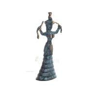 Snake Goddess, Fertility Goddess 19x10cm Full Body Statue Bronze Ornament, Minoan Civilization, Ancient Greece Bronze 5 - grifon