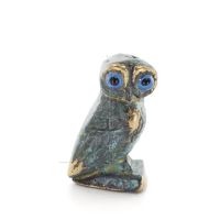 Owl or Glaucus: the sacred bird, symbol of wisdom, prudence, L2 4x2cm Full body statue Bronze decoration Bronze 1 - grifon.se 