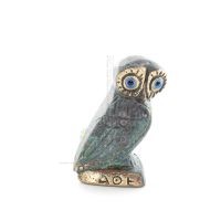 Owl or Glaucus: the sacred bird, symbol of wisdom, prudence, L4 6x3cm Full body statue Bronze decoration Bronze 1 - grifon.se 