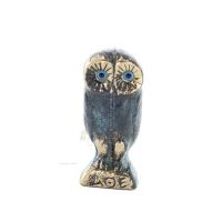 Owl or Glaucus: the sacred bird, symbol of wisdom, prudence, prey 6x2cm Full body statue Bronze decorative Bronze 1 - grifon.se 