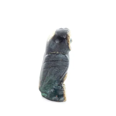 Uggla eller Glaucus: den heliga fågeln, symbol för visdom, försiktighet, byte 6x2cm Helkroppsstaty Dekorativ brons Brons 4 - gri