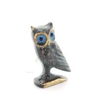 Owl or Glaucus: the sacred bird, symbol of wisdom, prudence, 6cm Full body statue Bronze decoration Bronze 5 - grifon.se 
