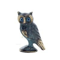 Owl or Glaucus: the sacred bird, symbol of wisdom, prudence, 8cm Full body statue Bronze decoration Bronze 1 - grifon.se 