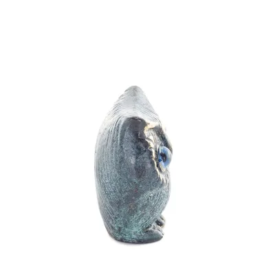 Uggla eller Glaucus: den heliga fågeln, symbol för visdom, försiktighet, bubbla en 5x4 cm helkroppsstaty Bronsdekoration Brons 4