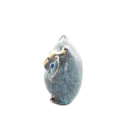 Owl or Glaucus: the sacred bird, symbol of wisdom, prudence, bubble 6x5cm Full body statue Bronze decoration Bronze 2 - grifon.s