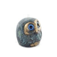 Owl or Glaucus: the sacred bird, symbol of wisdom, prudence, ball 3x3cm Full body statue Bronze decoration Bronze 5 - grifon.se 