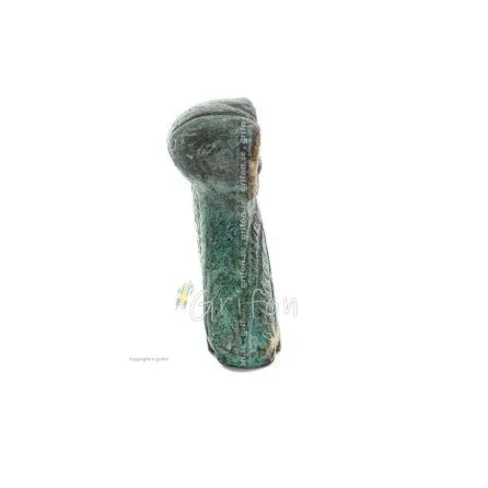 Uggla eller Glaucus: den heliga fågeln, symbol för visdom, försiktighet, gigantisk sned 9x6cm helkroppsstaty Bronsdekoration Bro