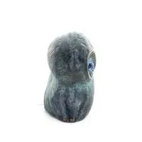 Owl or Glaucus: the sacred bird, symbol of wisdom, prudence, low oblique large 6x4cm Full body statue Bronze decorative Bronze 4