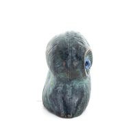 Uggla eller Glaucus: den heliga fÃ¥geln, symbol fÃ¶r visdom, fÃ¶rsiktighet, lÃ¥g sned stor 6x4 cm Helkroppsstaty Dekorativ brons Bro