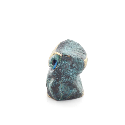 Owl or Glaucus: the sacred bird, symbol of wisdom, prudence, sculpture new 2x1cm Full body statue Bronze decorative Bronze 2 - g