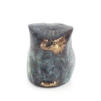 Owl or Glaucus: the sacred bird, symbol of wisdom, prudence, sculpture new 3x2cm Full body statue Bronze decorative Bronze 3 - g