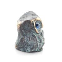 Owl or Glaucus: the sacred bird, symbol of wisdom, prudence, sculpture new 3x2cm Full body statue Bronze decorative Bronze 4 - g