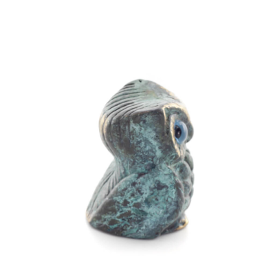 Owl or Glaucus: the sacred bird, symbol of wisdom, prudence, sculpture new 4x3cm Full body statue Bronze decorative Bronze 4 - g