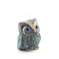Owl or Glaucus: the sacred bird, symbol of wisdom, prudence, sculpture new 4x3cm Full body statue Bronze decorative Bronze 5 - g