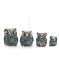 Owl or Glaucus: the sacred bird, symbol of wisdom, prudence, sculpture new 4x3cm Full body statue Bronze decorative Bronze 6 - g