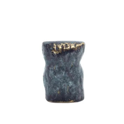 Uggla eller Glaucus: den heliga fågeln, symbol för visdom, försiktighet, uggleskulptur 3x2cm Helkroppsstaty Brons dekorativ Bron