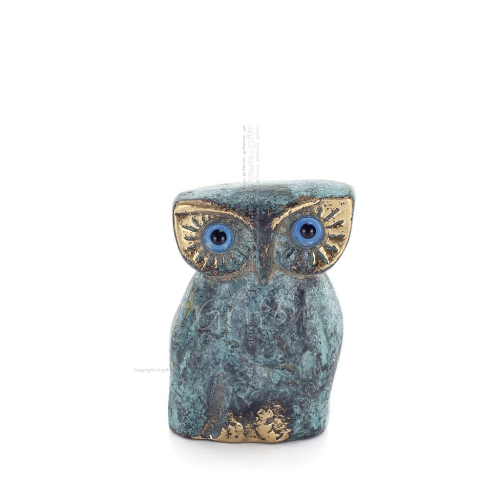 Owl or Glaucus: the sacred bird, symbol of wisdom, prudence, owl sculpture 5x4cm Full body statue Bronze decorative Bronze 1 - g Owl or Glaucus: the sacred bird, symbol of wisdom, prudence, owl sculpture 5x4cm Full body statue Bronze decorative Bronze 1 - g