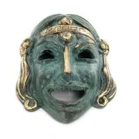 Jättemask 14x11cm Helkroppsstaty Bronsdekoration Brons 1 - grifon.se 