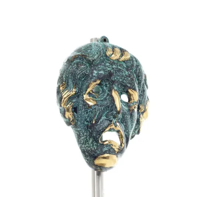 Uggla eller Glaucus: den heliga fågeln, symbol för visdom, försiktighet, jätte 8x5 cm helkroppsstaty Bronsdekoration Brons 6 - g