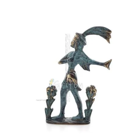 Prinsen med liljorna, minoisk civilisation Liten 12x7 cm helkroppsstaty bronsprydnad Brons 1 - grifon.se 