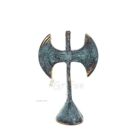Double Pelekis: The Sanctuary, for ritual sacrifice7x4.5cm Bronze ornament, Minoan civilization, ancient Greece Bronze 1 - grifo