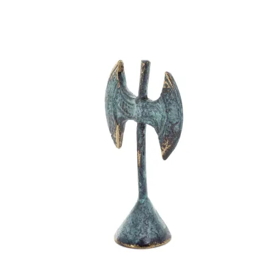 Double Pelekis: The Sanctuary, for ritual sacrifice7x4.5cm Bronze ornament, Minoan civilization, ancient Greece Bronze 2 - grifo