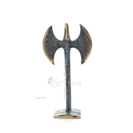 Double Pelekis: The Sanctuary, for ritual sacrifice 12x6cm Bronze ornament, Minoan civilization, ancient Greece Bronze 1 - grifo