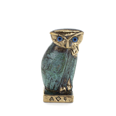 Owl Owl Plaque 7x3cm Full Body Statue Bronze Ornament Bronze 1 - grifon.se 